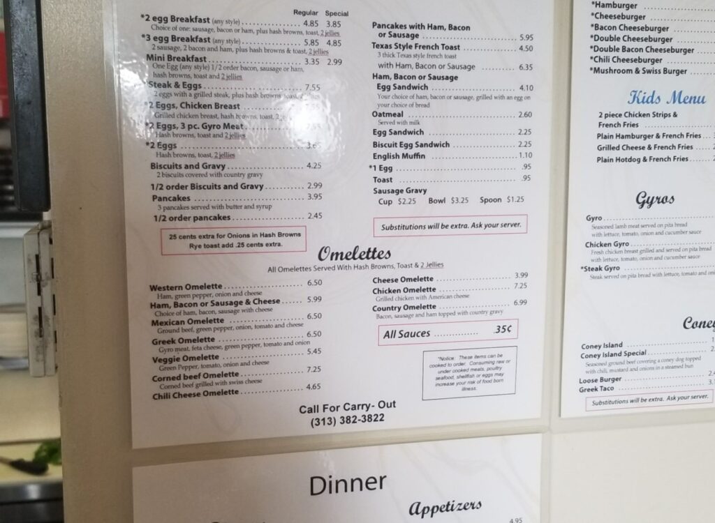 Melvindale Coney Island Menu 8